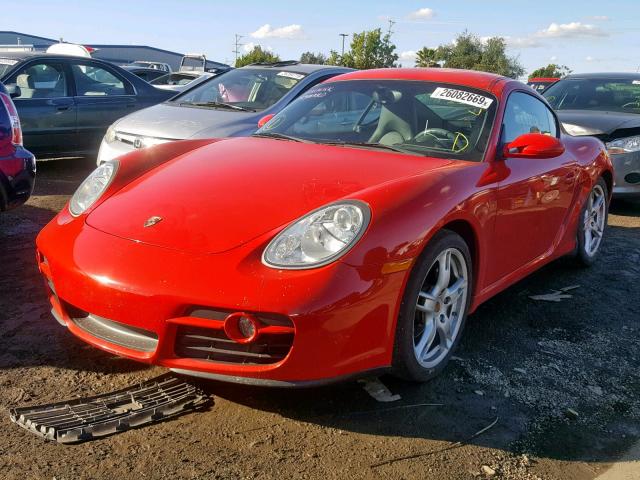 WP0AA29847U761591 - 2007 PORSCHE CAYMAN S RED photo 2