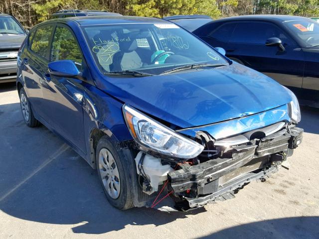 KMHCT5AE3GU268860 - 2016 HYUNDAI ACCENT SE BLUE photo 1