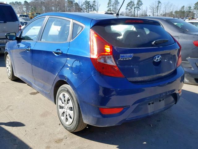 KMHCT5AE3GU268860 - 2016 HYUNDAI ACCENT SE BLUE photo 3