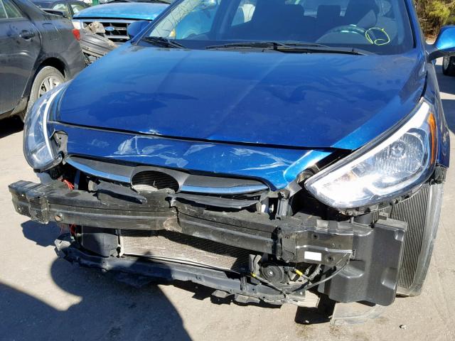 KMHCT5AE3GU268860 - 2016 HYUNDAI ACCENT SE BLUE photo 9