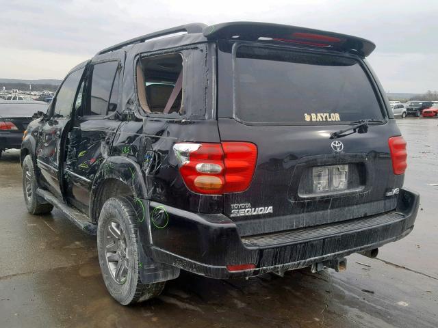 5TDZT38A04S233330 - 2004 TOYOTA SEQUOIA LI BLACK photo 3