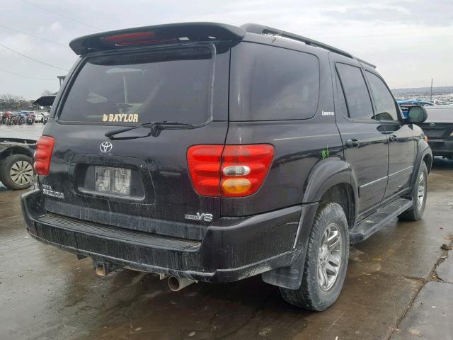 5TDZT38A04S233330 - 2004 TOYOTA SEQUOIA LI BLACK photo 4