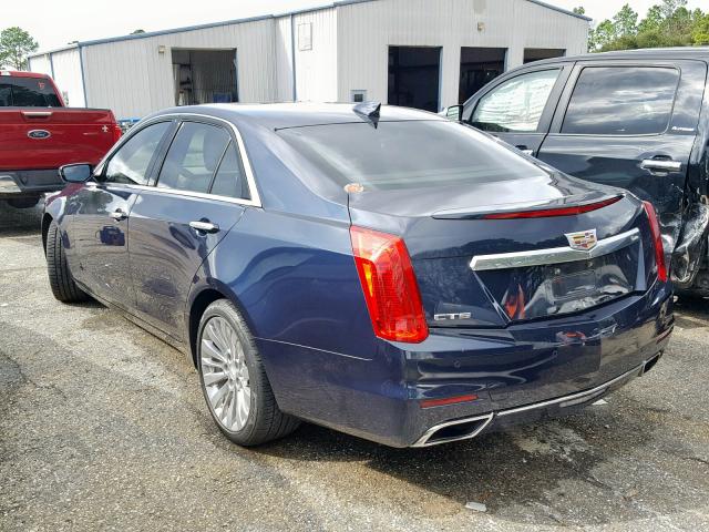 1G6AR5S3XF0137280 - 2015 CADILLAC CTS LUXURY BLUE photo 3