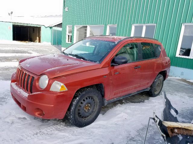 1J8FT47B89D154387 - 2009 JEEP COMPASS SP ORANGE photo 2