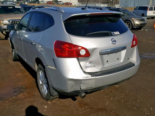 JN8AS5MV6DW619484 - 2013 NISSAN ROGUE S SILVER photo 3