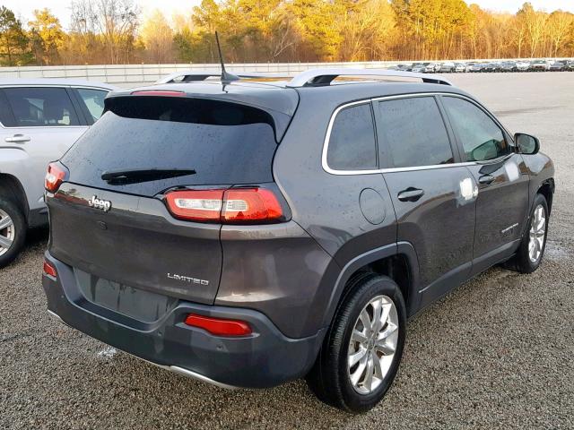 1C4PJLDB6HW604654 - 2017 JEEP CHEROKEE L GRAY photo 4