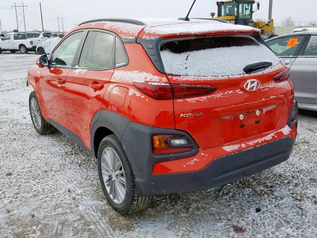 KM8K2CAA9KU207005 - 2019 HYUNDAI KONA SEL ORANGE photo 3