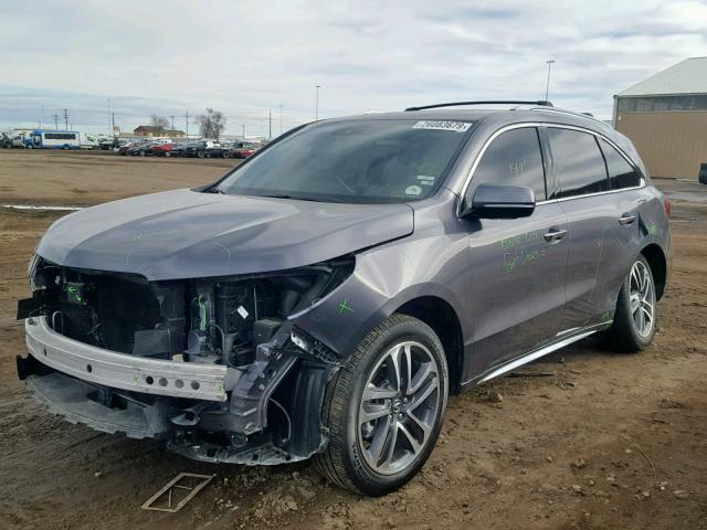 5J8YD4H86JL004323 - 2018 ACURA MDX ADVANC GRAY photo 2