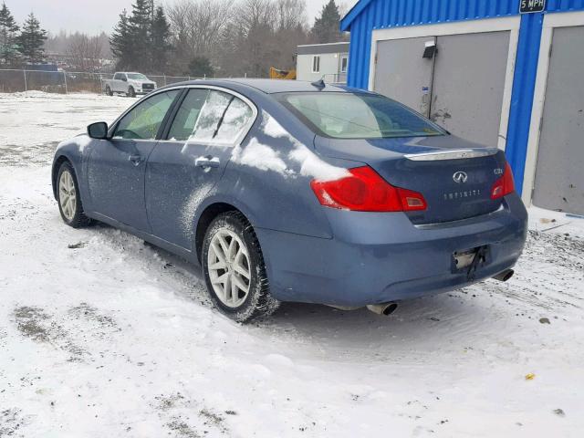 JNKCV61F89M050296 - 2009 INFINITI G37 BLUE photo 3