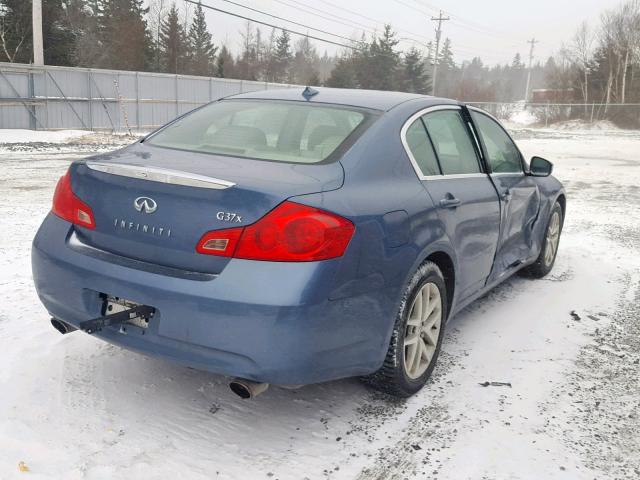 JNKCV61F89M050296 - 2009 INFINITI G37 BLUE photo 4