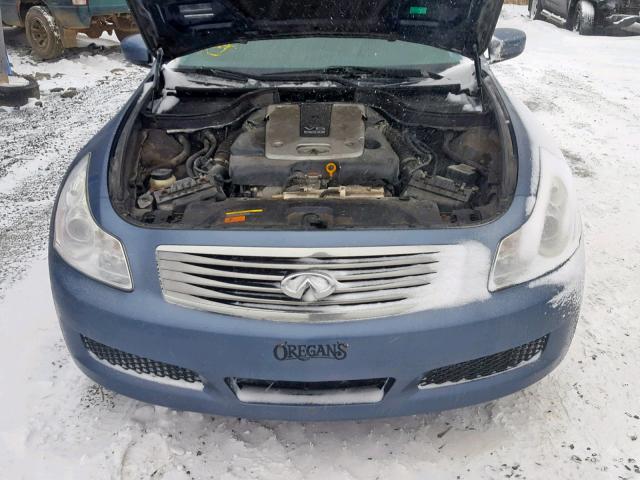 JNKCV61F89M050296 - 2009 INFINITI G37 BLUE photo 7