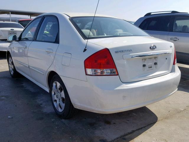 KNAFE221195593670 - 2009 KIA SPECTRA EX WHITE photo 3