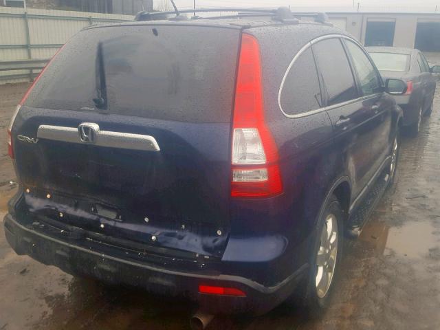 JHLRE48798C032525 - 2008 HONDA CR-V EXL BLUE photo 4