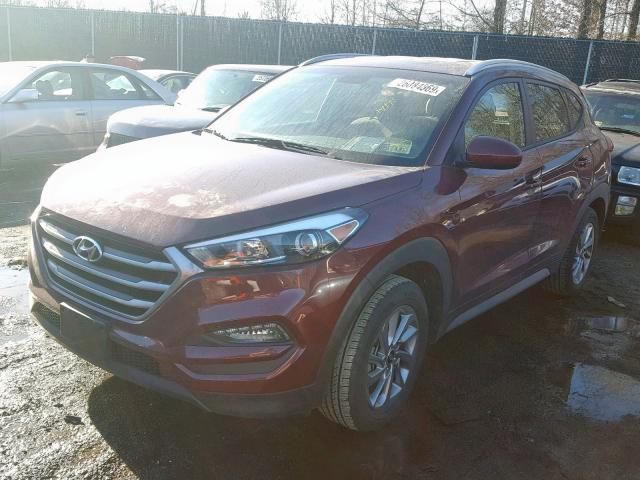 KM8J33A46HU506642 - 2017 HYUNDAI TUCSON LIM BURGUNDY photo 2