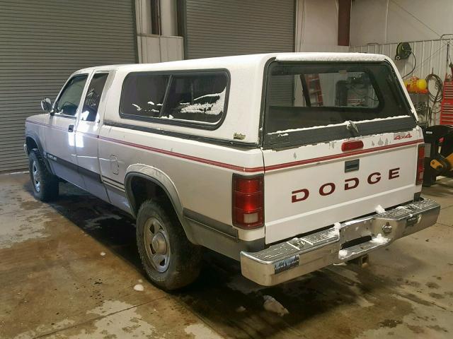 1B7GG23Y1RS700294 - 1994 DODGE DAKOTA WHITE photo 3