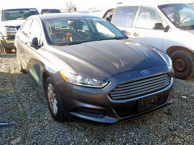 3FA6P0G79GR357279 - 2016 FORD FUSION S GRAY photo 1