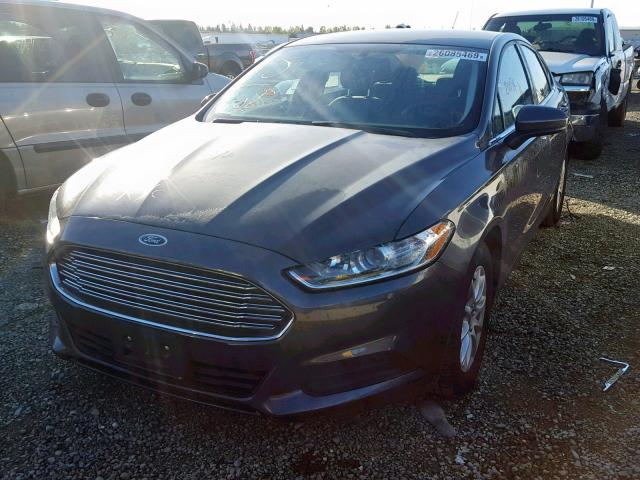 3FA6P0G79GR357279 - 2016 FORD FUSION S GRAY photo 2