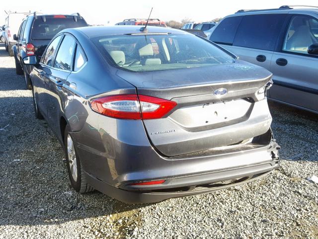 3FA6P0G79GR357279 - 2016 FORD FUSION S GRAY photo 3