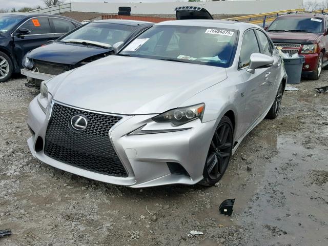 JTHBF1D22E5039710 - 2014 LEXUS IS 250 SILVER photo 2