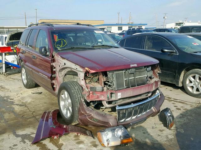 1J4GX48N91C534237 - 2001 JEEP GRAND CHER BURGUNDY photo 1