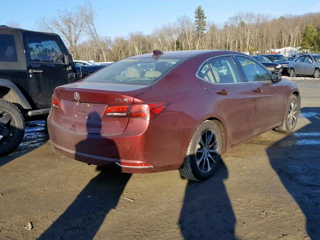 19UUB1F39FA007830 - 2015 ACURA TLX MAROON photo 4