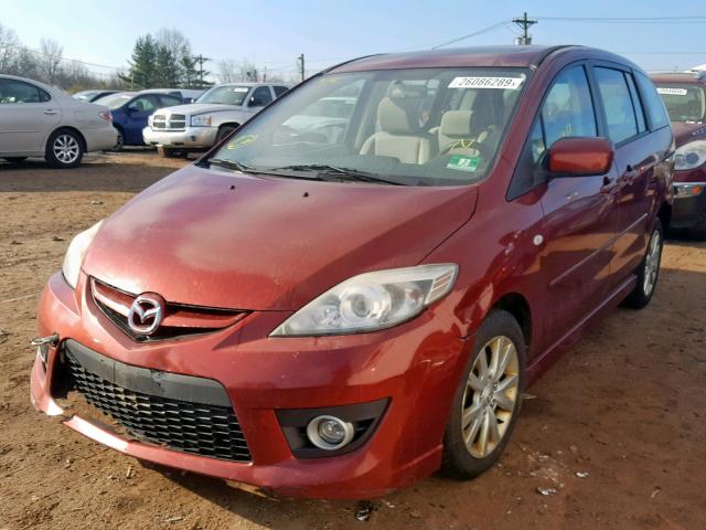 JM1CR29L080322533 - 2008 MAZDA 5 RED photo 2