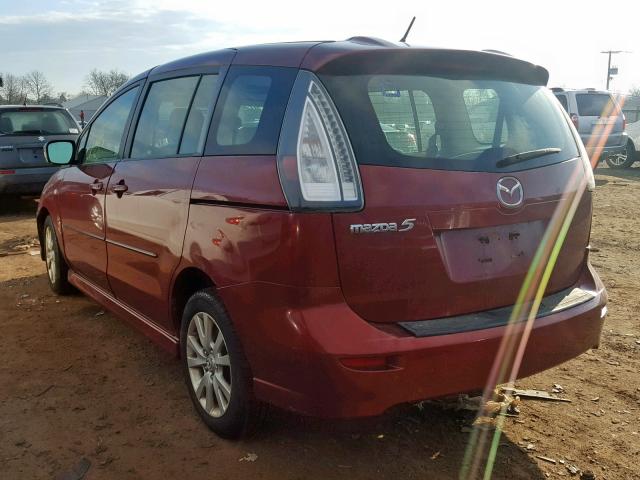 JM1CR29L080322533 - 2008 MAZDA 5 RED photo 3