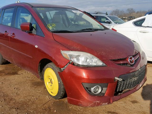 JM1CR29L080322533 - 2008 MAZDA 5 RED photo 9