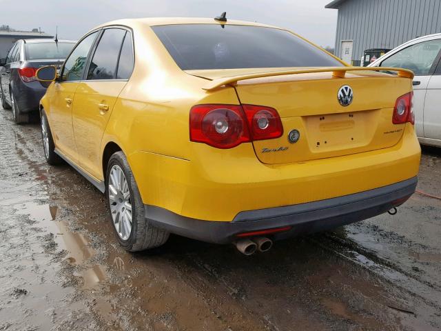 3VWWJ71K37M171118 - 2007 VOLKSWAGEN JETTA GLI YELLOW photo 3