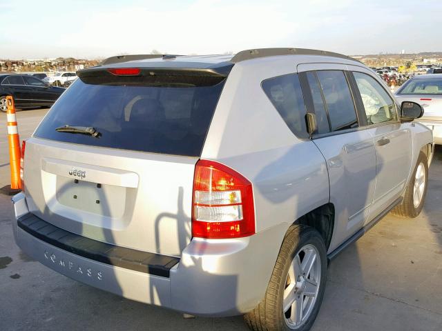 1J8FT47W38D665765 - 2008 JEEP COMPASS SP SILVER photo 4