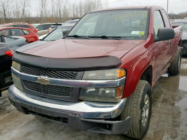 1GCDT196558112775 - 2005 CHEVROLET COLORADO RED photo 2