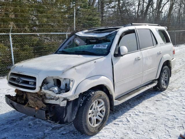 5TDBT48A34S214892 - 2004 TOYOTA SEQUOIA LI WHITE photo 2