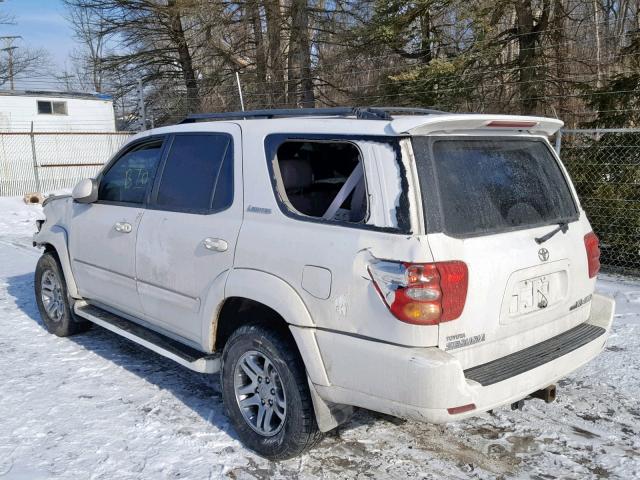 5TDBT48A34S214892 - 2004 TOYOTA SEQUOIA LI WHITE photo 3