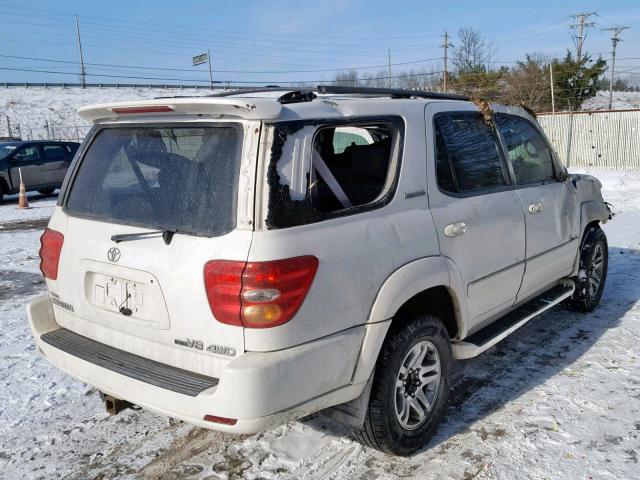 5TDBT48A34S214892 - 2004 TOYOTA SEQUOIA LI WHITE photo 4