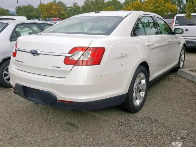 1FAHP2EW7BG134091 - 2011 FORD TAURUS SEL WHITE photo 4