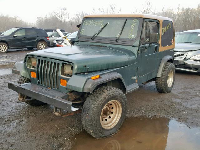 1J4FY19P2RP449610 - 1994 JEEP WRANGLER / GREEN photo 2