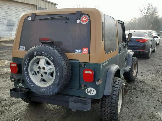 1J4FY19P2RP449610 - 1994 JEEP WRANGLER / GREEN photo 4