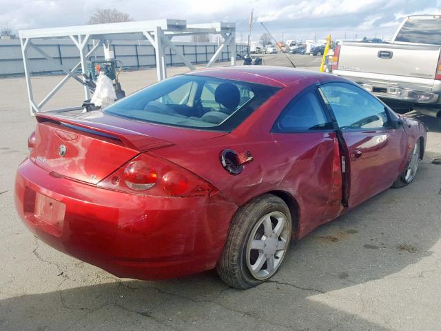 1ZWFT61L7X5602767 - 1999 MERCURY COUGAR V6 RED photo 4