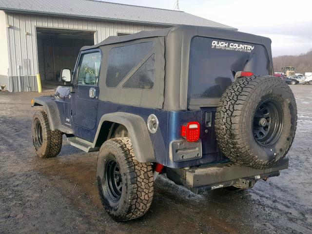 1J4FA44S15P353561 - 2005 JEEP WRANGLER / BLUE photo 3