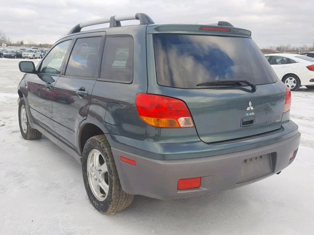 JA4LZ31GX3U603996 - 2003 MITSUBISHI OUTLANDER GREEN photo 3