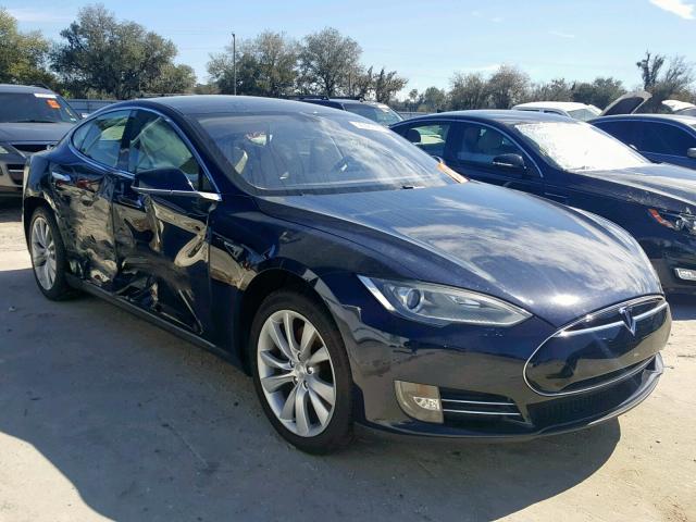 5YJSA1CN2DFP13704 - 2013 TESLA MODEL S Կապույտ լուսանկար 1