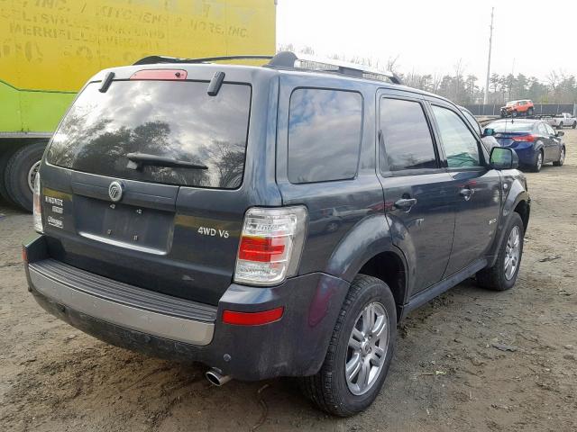 4M2CU97188KJ33619 - 2008 MERCURY MARINER PR GRAY photo 4