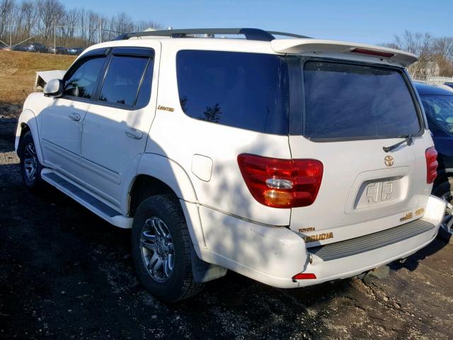 5TDBT48A54S210441 - 2004 TOYOTA SEQUOIA LI WHITE photo 3