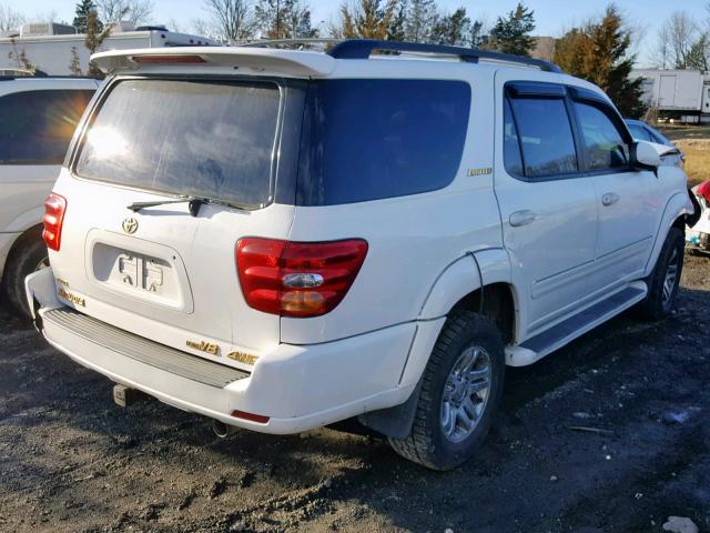 5TDBT48A54S210441 - 2004 TOYOTA SEQUOIA LI WHITE photo 4