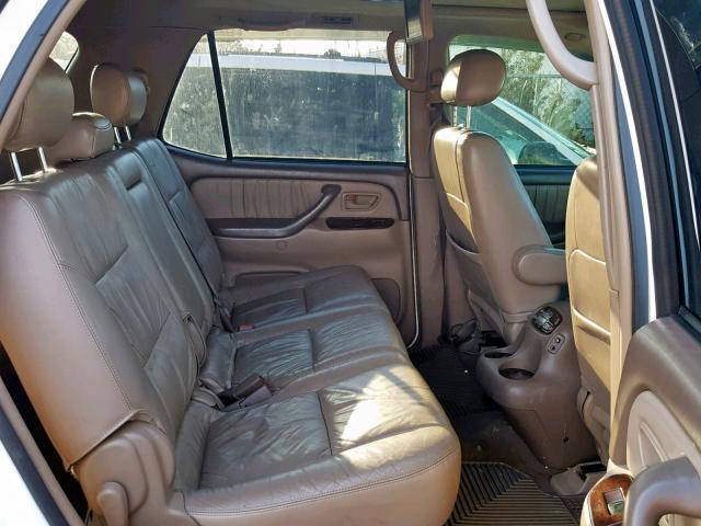 5TDBT48A54S210441 - 2004 TOYOTA SEQUOIA LI WHITE photo 6