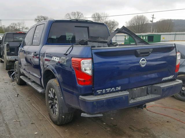 1N6AA1E58HN544804 - 2017 NISSAN TITAN SV BLUE photo 3