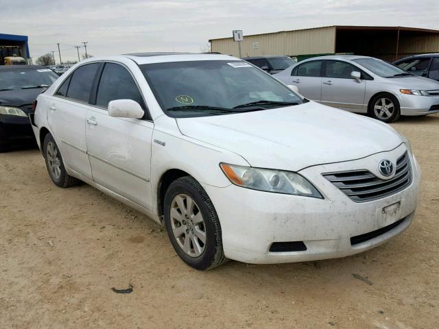 4T1BB46K19U090215 - 2009 TOYOTA CAMRY HYBR WHITE photo 1