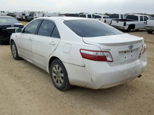 4T1BB46K19U090215 - 2009 TOYOTA CAMRY HYBR WHITE photo 3