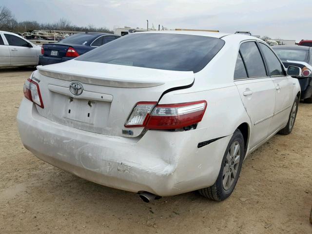 4T1BB46K19U090215 - 2009 TOYOTA CAMRY HYBR WHITE photo 4