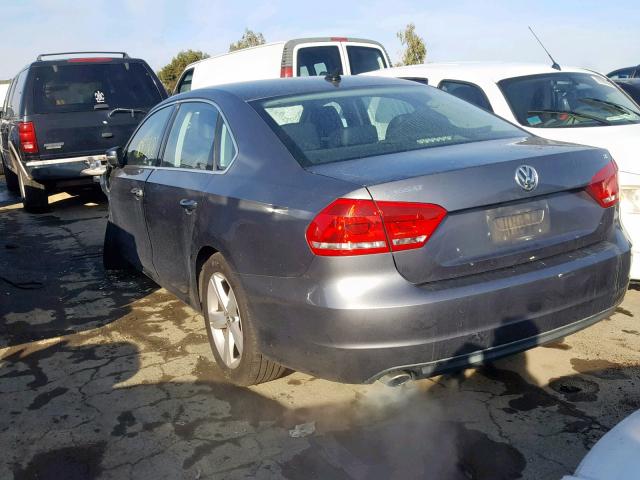 1VWBP7A38DC026644 - 2013 VOLKSWAGEN PASSAT SE GRAY photo 3